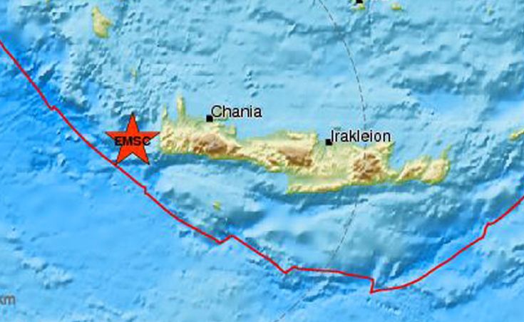 Πρωινός σεισμός δυτικά της Κρήτης