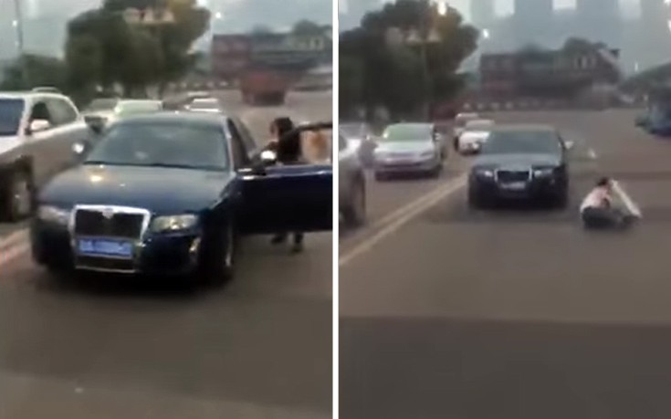 Γυναίκα οδηγός παρασύρεται από το ίδιο της το αυτοκίνητο