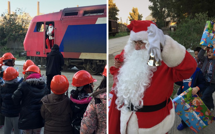 Ο Άγιος Βασίλης έφτασε με τρένο για τα παιδιά της «Κιβωτού του Κόσμου»