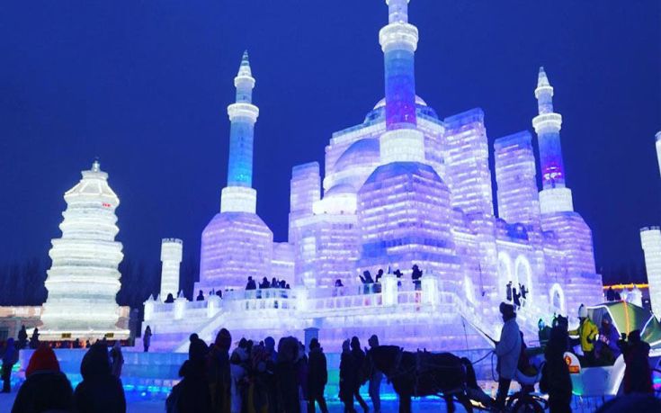Η παγωμένη πόλη Χαρμπίν στη Κίνα