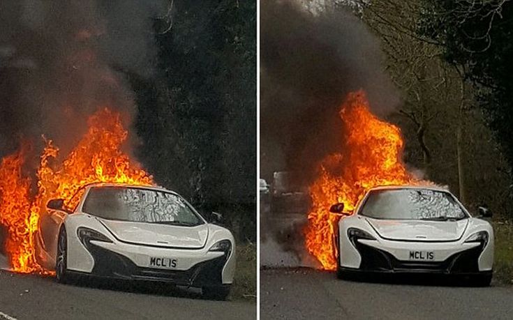 Είδε την πανάκριβη McLaren να τυλίγεται στις φλόγες δίχως να μπορεί να αντιδράσει