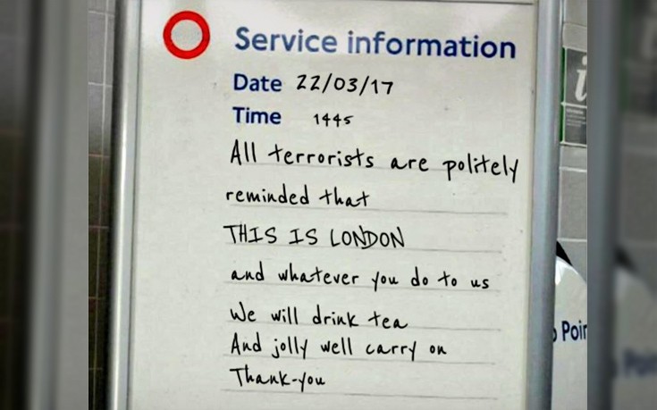 Το ψεύτικο μήνυμα στο μετρό του Λονδίνου που εξέφρασε πολλούς