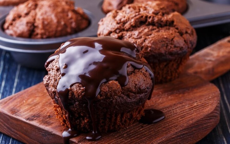Muffin με σοκολάτα και καρύδα