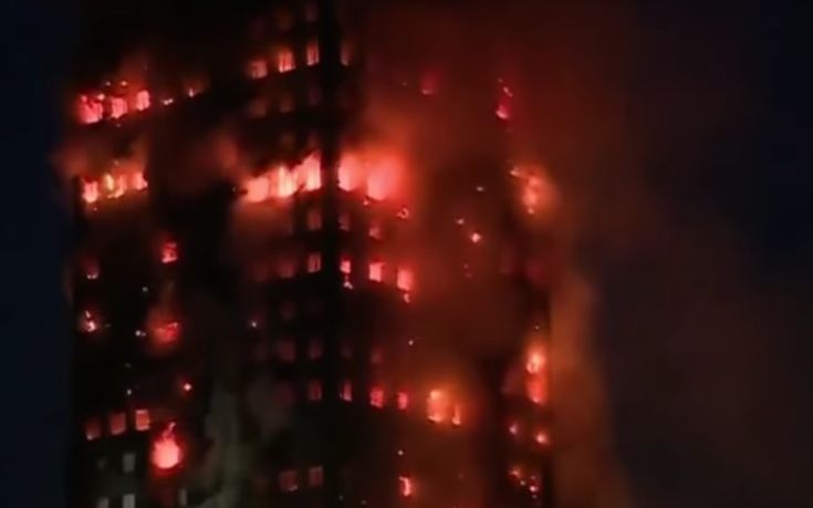 Φόβοι για εγκλωβισμένους αλλά και για κατάρρευση του πύργου στο Λονδίνο