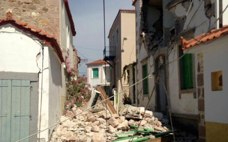 Η απεικόνιση της περιοχής του ρήγματος του σεισμού στη Λέσβο