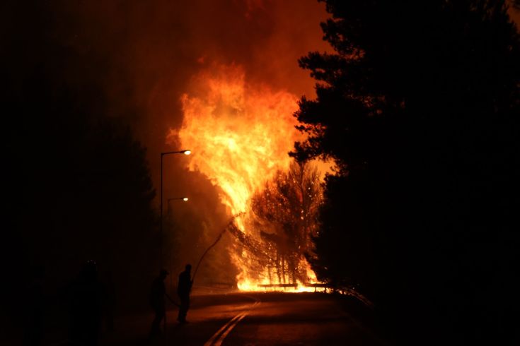 Η δραματική μάχη με τις φλόγες στην Αττική σε τρία βίντεο