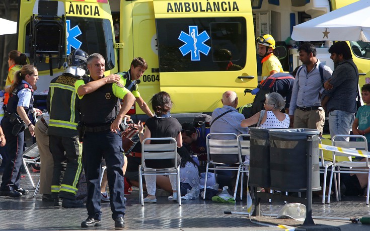 Και Έλληνες ανάμεσα στους τραυματίες στη Βαρκελώνη