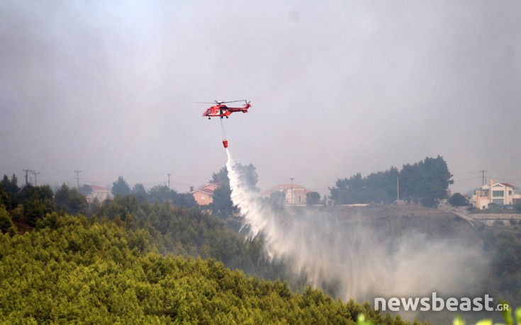 Εικόνες από τη μάχη με τις φλόγες στο Μετόχι