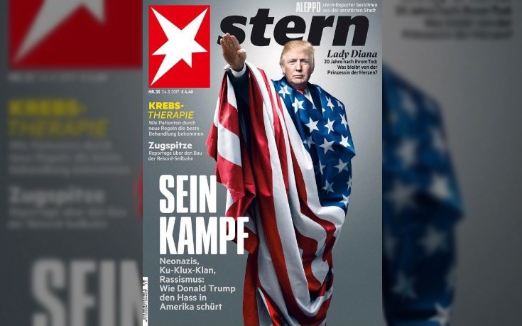 Ο Τραμπ ως Αδόλφος Χίτλερ στο εξώφυλλο του περιοδικού Stern