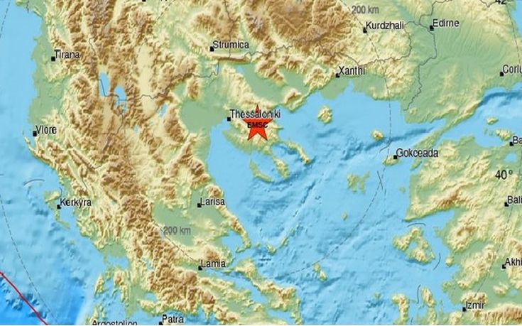 Σεισμός 3,2 Ρίχτερ στη Θεσσαλονίκη έγινε αισθητός στη Χαλκιδική