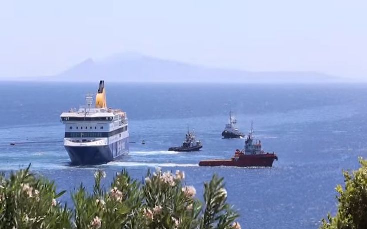 Βίντεο με τις προσπάθειες αποκόλλησης του Blue Star Patmos