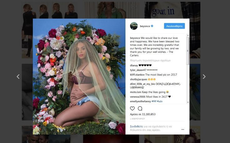 Σελένα Γκόμεζ, Κριστιάνο Ρονάλντο και Μπιγιόνσε σάρωσαν το Instagram το 2017