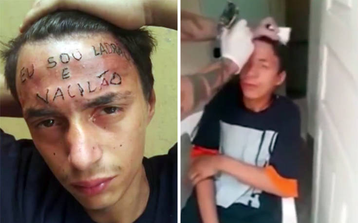 O έφηβος με το τατουάζ «Είμαι κλέφτης» στο μέτωπό του συνελήφθη για κλοπή