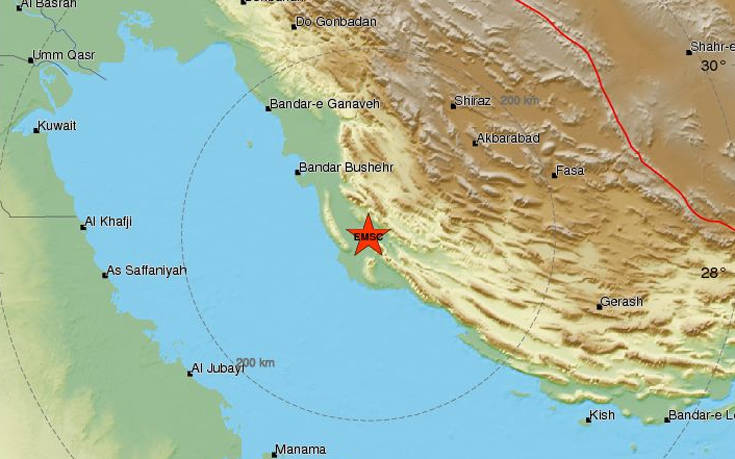 Σεισμός στο νότιο Ιράν κοντά σε πυρηνικό σταθμό