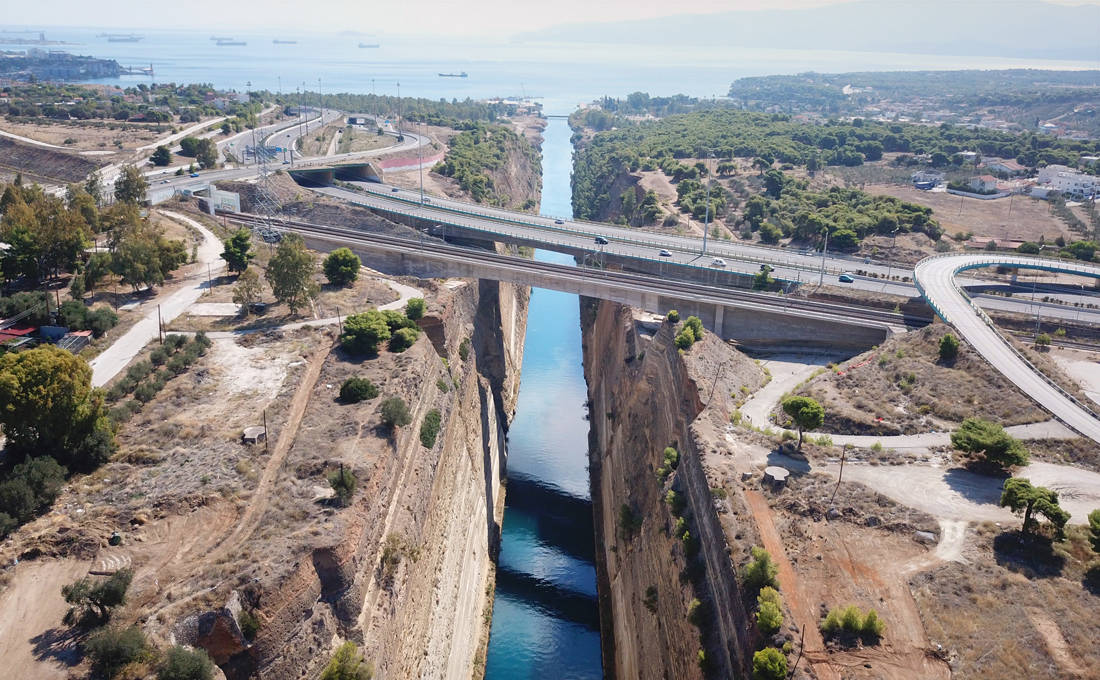 Ο Ισθμός της Κορίνθου από ψηλά