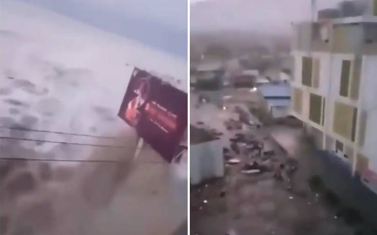 Βίντεο δείχνει πελώριο κύμα να χτυπά ακτή της Ινδονησίας μετά από σεισμό