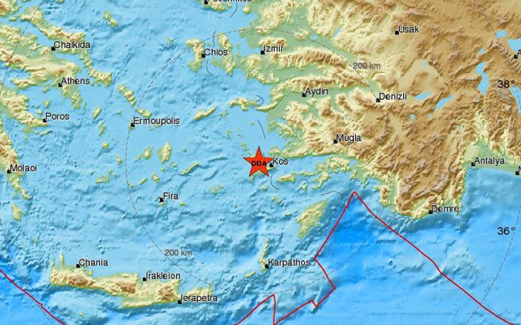 Νέος σεισμός στο Αιγαίο ταρακούνησε την Κω