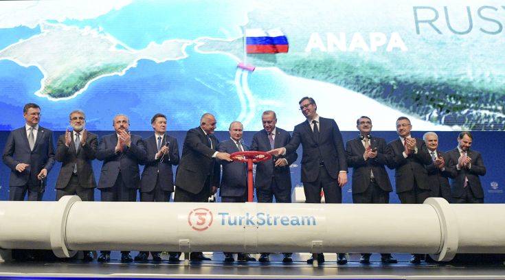Η Gazprom διοχέτευσε ένα δισεκατομμύριο κυβικά μέτρα φυσικού αερίου στο αγωγό Turkish Stream