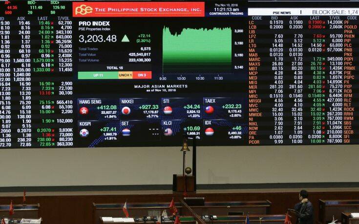 Οι Φιλιππίνες ανέστειλαν τη λειτουργία όλων των χρηματιστηριακών τους αγορών λόγω κορονοϊού