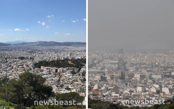 Πώς άλλαξε η ατμόσφαιρα στην Αθήνα μέσα σε δύο μήνες