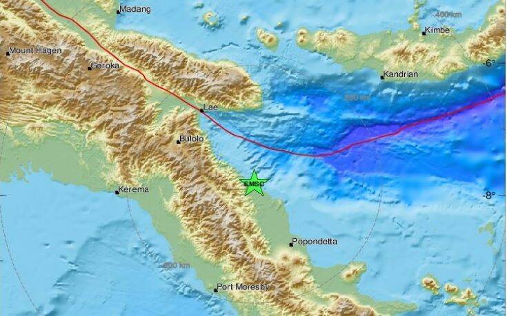 Ισχυρός σεισμός στην Παπούα Νέα Γουινέα &#8211; Προειδοποίηση για τσουνάμι