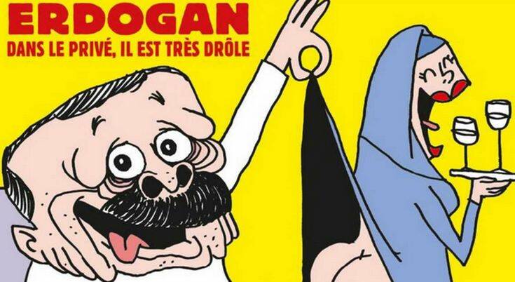 Φωτιές βάζει το Charlie Hebdo: Ο Ερντογάν με το εσώρουχο κοιτάζει τα οπίσθια μιας γυναίκας