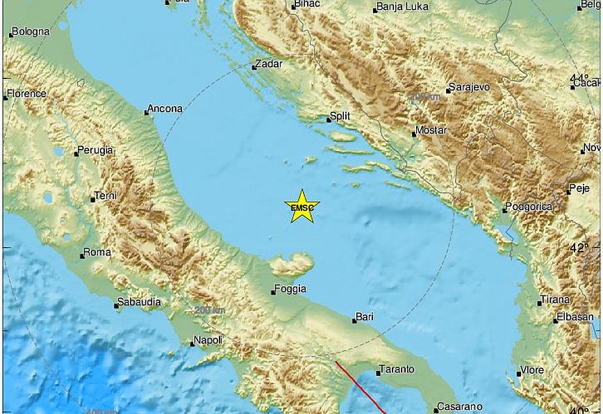 Ιταλία: Ισχυρή σεισμική δόνηση στην Αδριατική