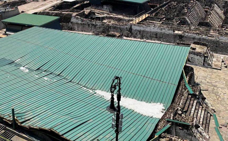 Η στέγη που προστάτευε τον «Τέμπλο Μαγιόρ» των Αζτέκων κατέρρευσε λόγω χαλαζόπτωσης