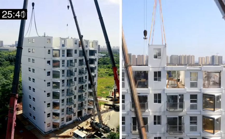 Κινέζοι κατασκεύασαν πολυκατοικία 10 ορόφων και επίπλωσαν τα διαμερίσματα σε 29 ώρες