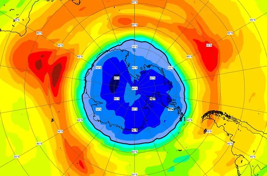 Η τρύπα του όζοντος στον Νότιο Πόλο είναι μεγαλύτερη και από την Ανταρκτική τον Σεπτέμβριο