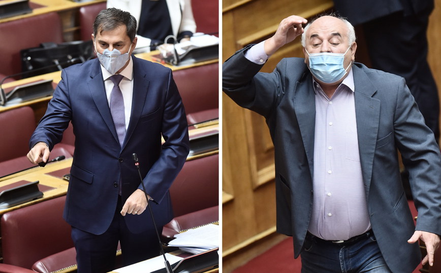 Αντιπαράθεση μεταξύ Θεοχάρη και Καραθανασόπουλου στη Βουλή για τα «τάγματα εφόδου» στο ΕΠΑΛ Σταυρούπολης