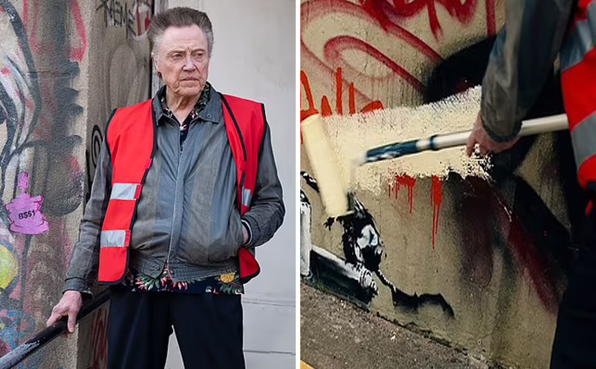 Ο Christopher Walken κατέστρεψε γνωστό έργο του Banksy για μια νέα σειρά του BBC