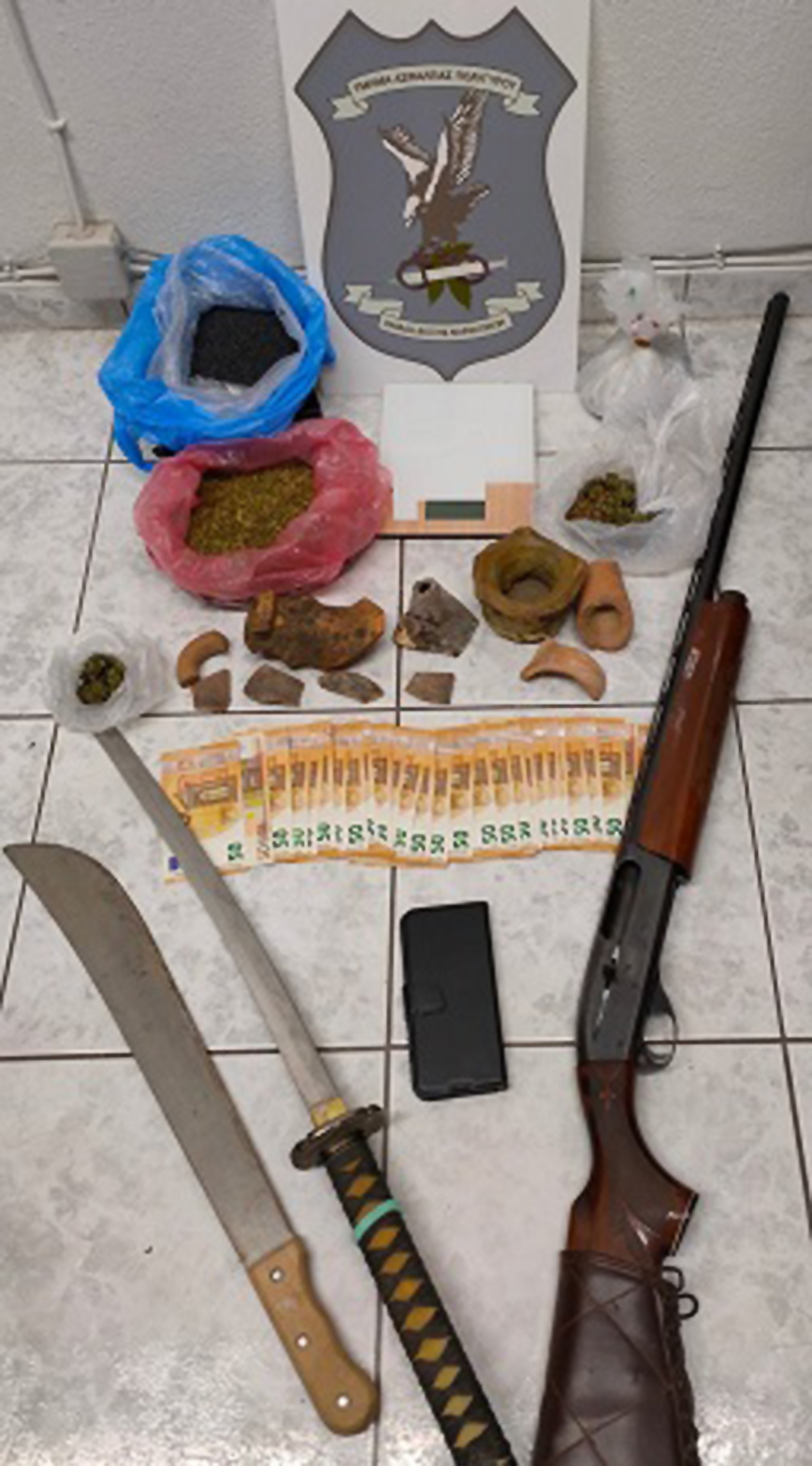 Συνελήφθη 38χρονος για αρχαιοκαπηλία, όπλα και ναρκωτικά στη Χαλκιδική