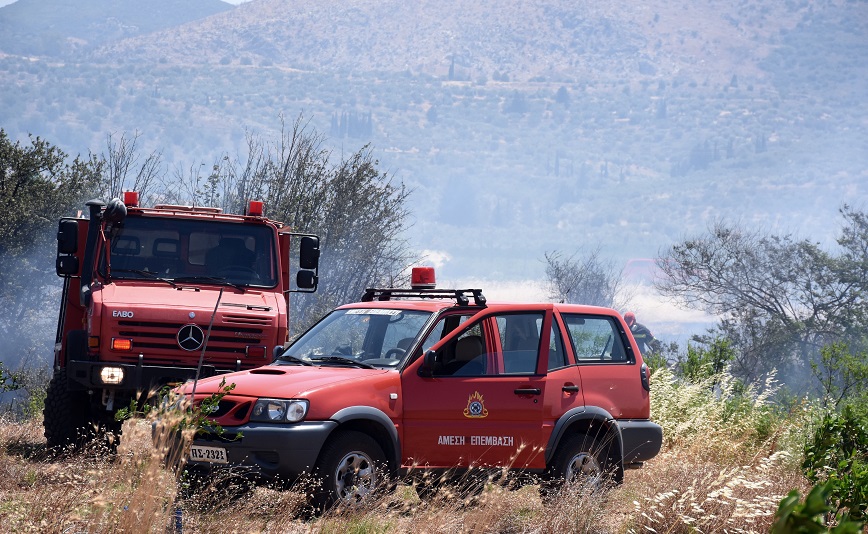 Φωτιά τώρα στον Όλυμπο &#8211; Καίει σε δύσβατη περιοχή στην Καρυά Ελασσόνας