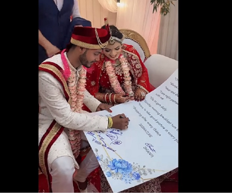 Ινδία: Πίτσα μόνο μια φορά τον μήνα – Το «συμβόλαιο» που υπέγραψε ζευγάρι στον γάμο του