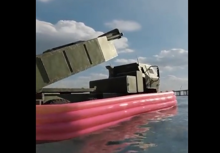 Οι Ουκρανοί τρολάρουν τους Ρώσους με στρώμα θαλάσσης και εκτοξευτή πυραύλων – «Γέφυρα του Κερτς σε βλέπουμε»