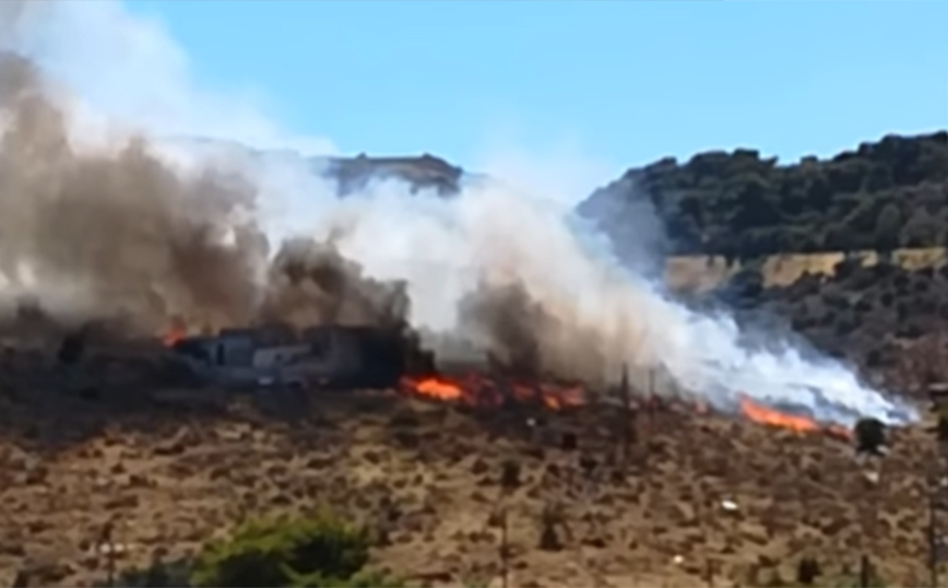 Φωτιά τώρα στον Κορυδαλλό: Δίπλα σε σπίτια οι φλόγες &#8211; Δείτε βίντεο και φωτογραφίες
