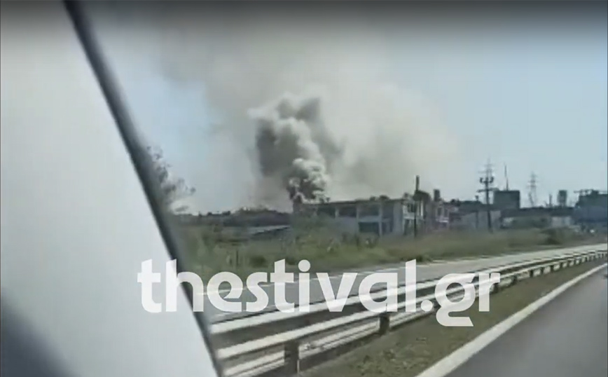 Θεσσαλονίκη: Φωτιά στον προαύλιο χώρο εταιρείας μεταποίησης σιδήρου – Δείτε βίντεο