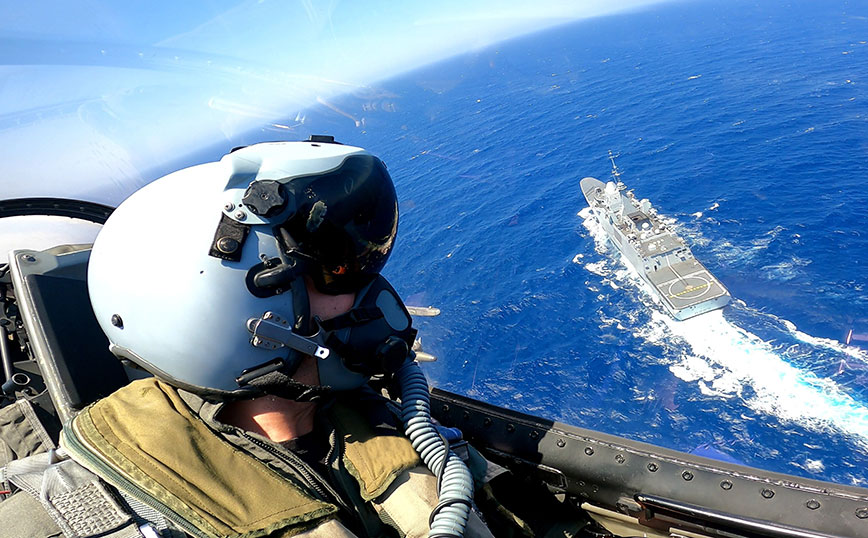 Ελληνικά F-16 Block 52+ σε συνεκπαίδευση με γαλλική φρεγάτα για σενάρια αντιαεροπορικής άμυνας