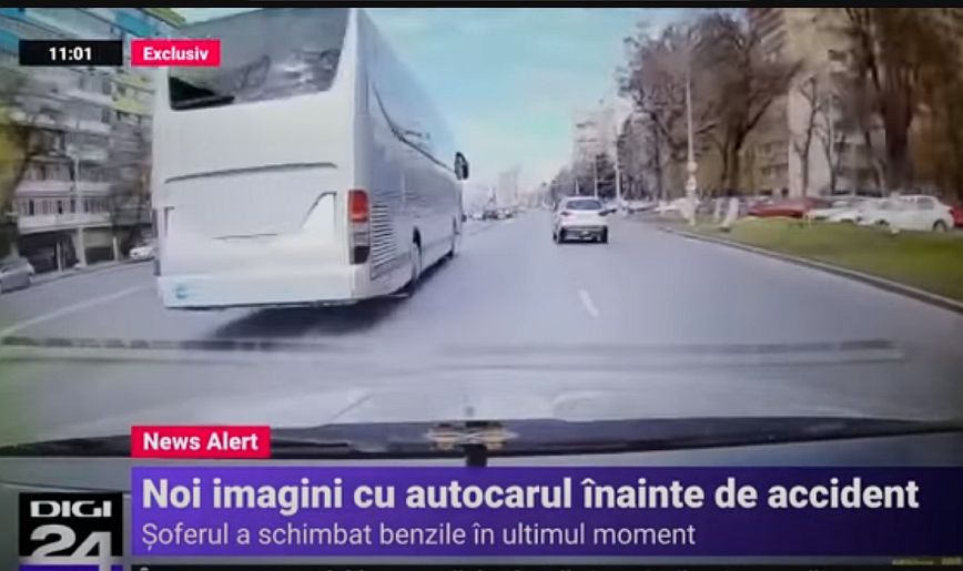 Ρουμανία: Βίντεο ντοκουμέντο δείχνει το λεωφορείο να αλλάζει λωρίδα δευτερόλεπτα πριν το δυστύχημα