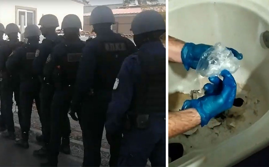 Βίντεο από την έφοδο της ΕΛΑΣ σε σπίτια στη Δυτική Αττική &#8211; 7 Συλλήψεις για ναρκωτικά
