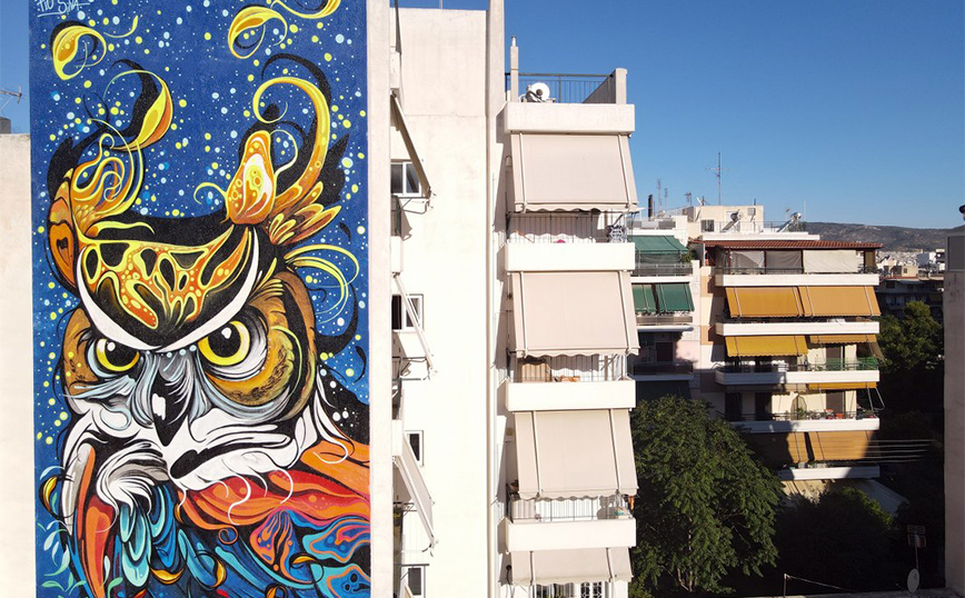 Τέσσερις νέες εντυπωσιακές τοιχογραφίες με θέμα το περιβάλλον γεμίζουν χρώμα σχολεία της Αθήνας