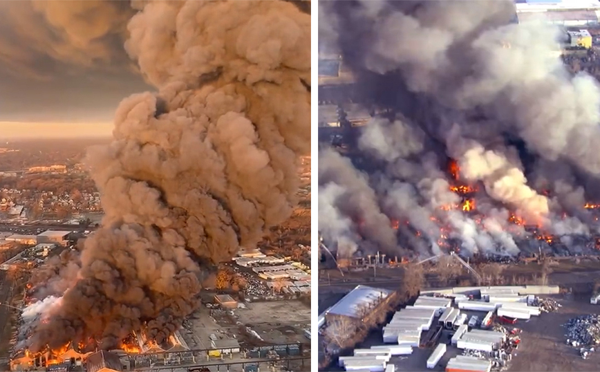 Τεράστια φωτιά στο Σικάγο σε εργοστάσιο επίπλων