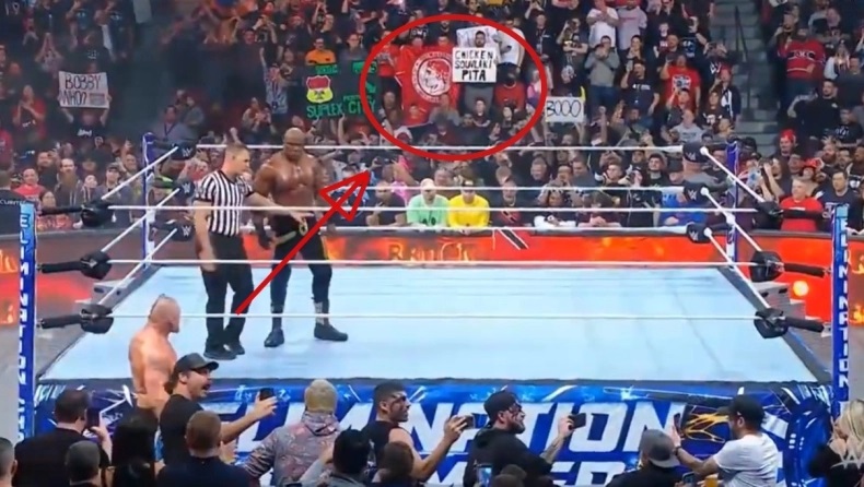 Έλληνες πήγαν σε σόου του WWE στο Καναδά με σημαία του Ολυμπιακού και ζήτησαν σουβλάκι κοτόπουλο