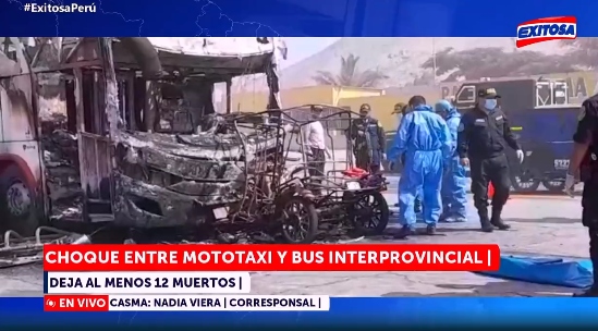 Τραγωδία στο Περού: Τουλάχιστον 13 νεκροί σε τροχαίο λεωφορείου με μοτοταξί