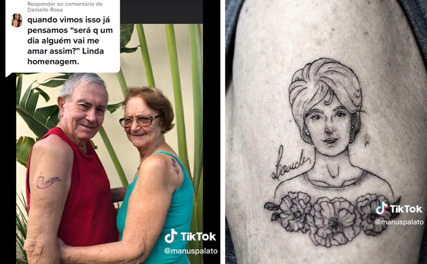 Έκανε τατουάζ το πρόσωπο της νεκρής συζύγου του στο μπράτσο για να είναι πάντα «κοντά» &#8211; Ήταν παντρεμένοι 60 χρόνια