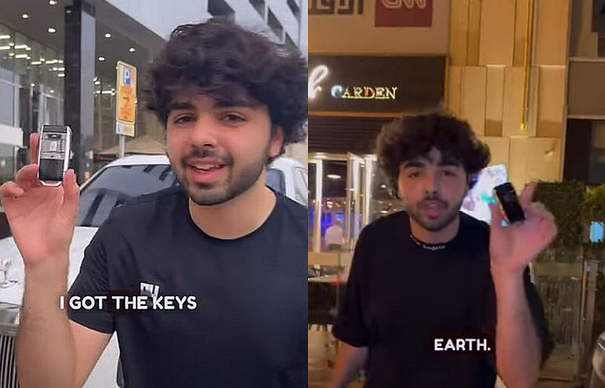 Viral το βίντεο για την ασφάλεια στο Ντουμπάι &#8211; TikToker αφήνει τα κλειδιά Rolls-Royce στο καπό και πάει γυμναστήριο