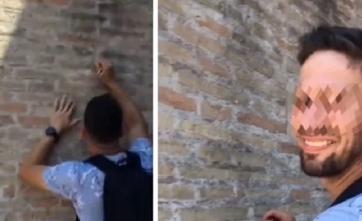 Τουρίστας που χάραξε το όνομά του και της συντρόφου του στο Κολοσσαίο, προκάλεσε οργή στην Ιταλία