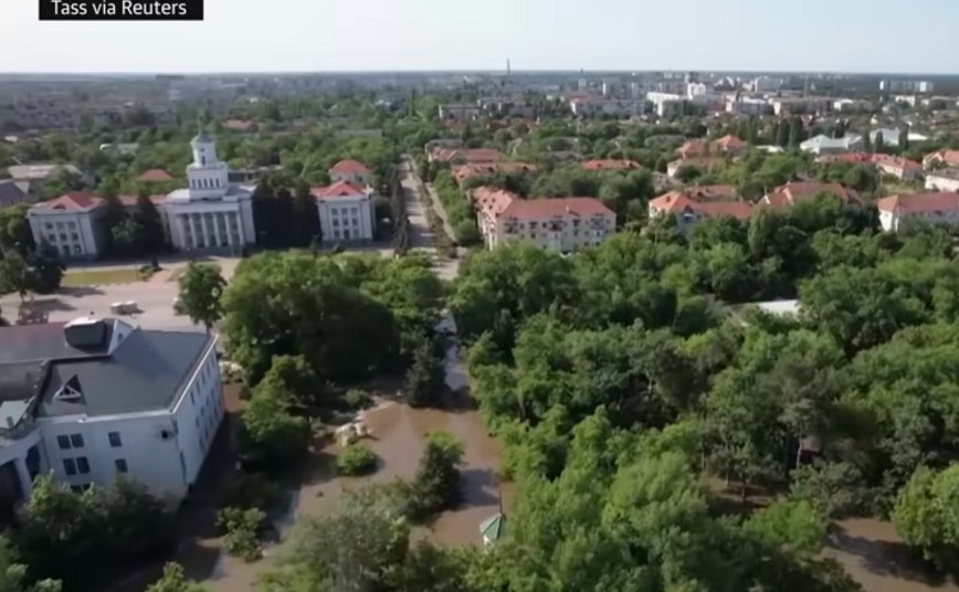 Βίντεο από drone καταγράφει την καταστροφή από την ανατίναξη του φράγματος Καχόβκα