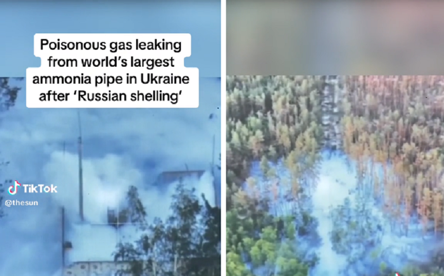 Τοξικά αέρια στο Χάρκοβο μετά από ανατίναξη αγωγού αμμωνίας &#8211; Εκκενώνονται χωριά στην Ουκρανία